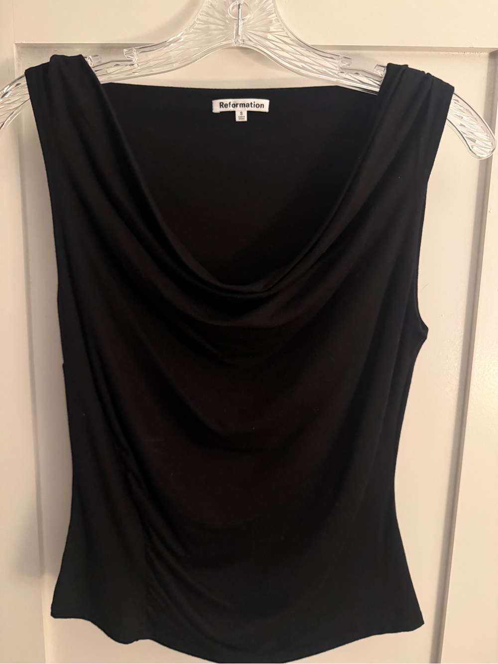 Reformation Black Cowl Neck Sleeveless Camisole